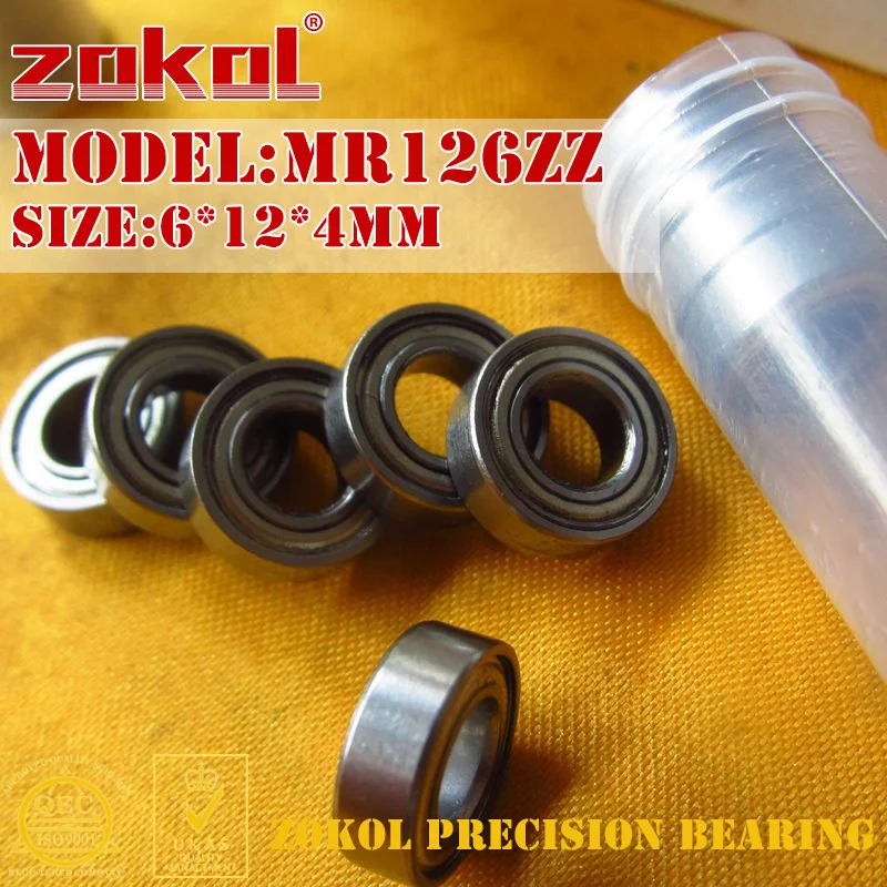 

ZOKOL MR126 ZZ bearing MR126-ZZ mr126zz Miniature Deep Groove ball mr126zz bearing 6*12*4mm