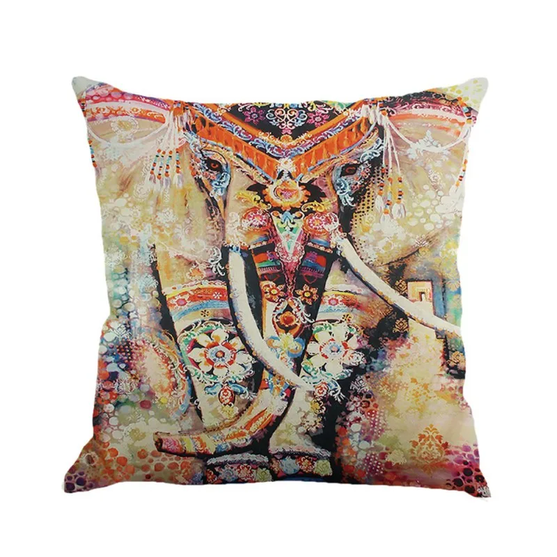 

Flower Mandala Cover Pillow Case Linen Cotton Pillow Case Plant Seat Decorative Pillowcase