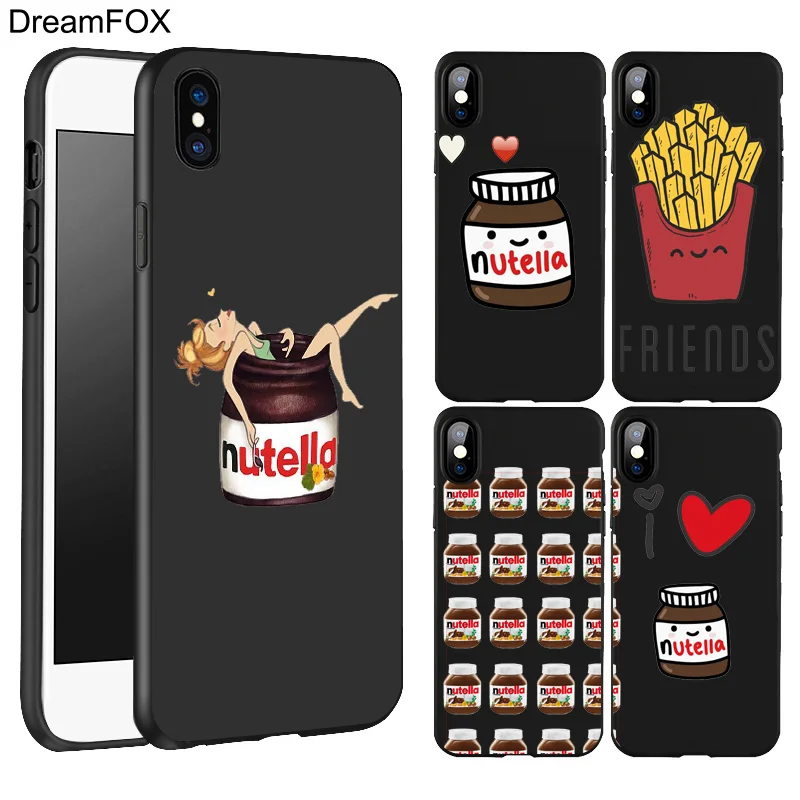DREAMFOX L070 Nutella Черный Мягкий ТПУ силиконовый чехол для Apple iPhone 11 Pro XR XS Max X 8 7 6 6S Plus 5 5S 5G