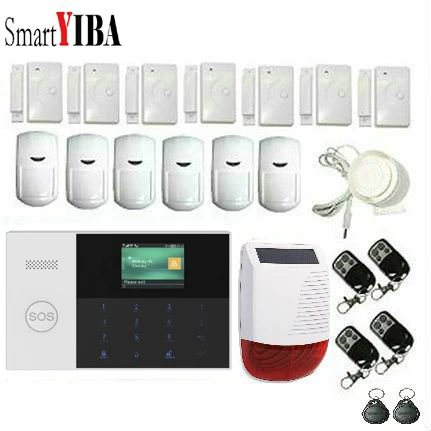 SmartYIBA APP Control 2.4 Inch LCD SOS WIFI RFID GSM SMS Home Burglar Alarm Security System Smoke Fire Sensor Video IP Camera SmartYIBA APP Control 2.4 Inch LCD SOS WIFI RFID GSM SMS Home Burglar Alarm Security System Smoke Fire Sensor Video IP Camera