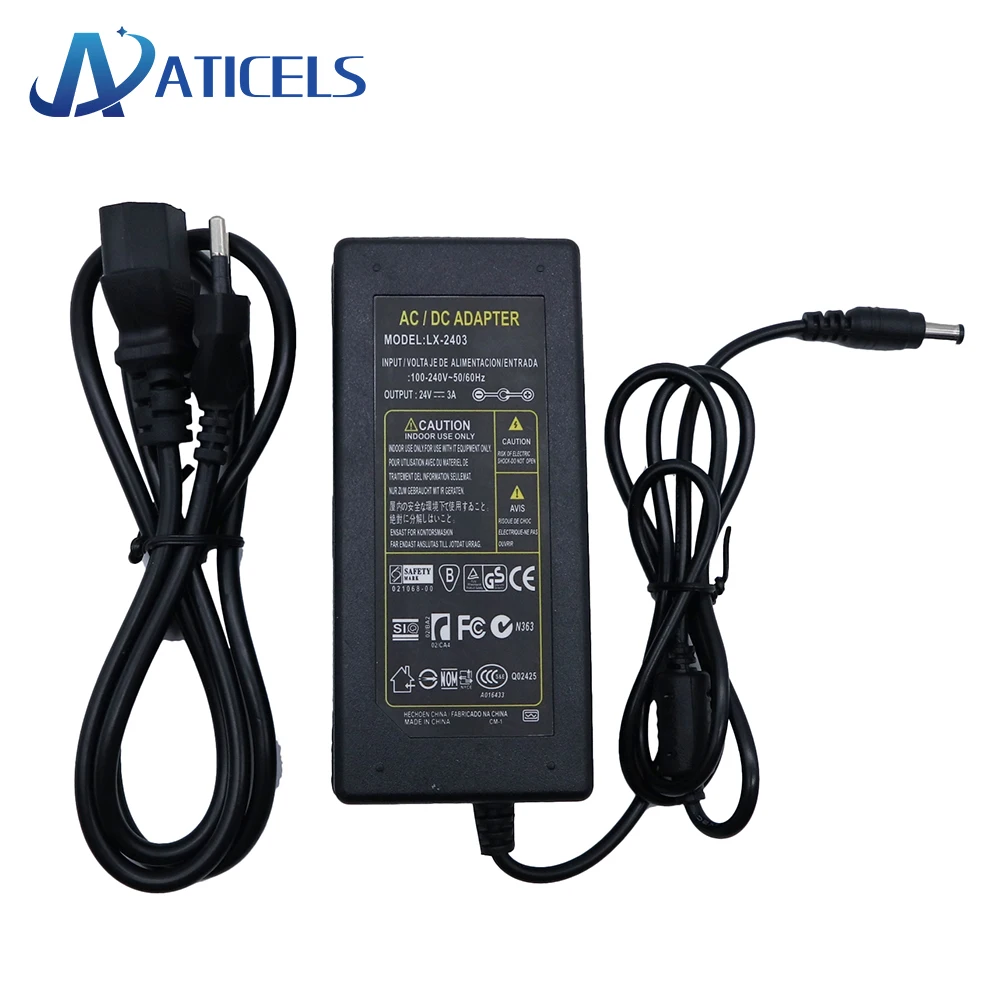 

Power Adapter 24V 1A 2A 3A LED Power supply DC 12V 1A 2A 3A 5A 10A Lighting transformer 100-240V EU / US Plug