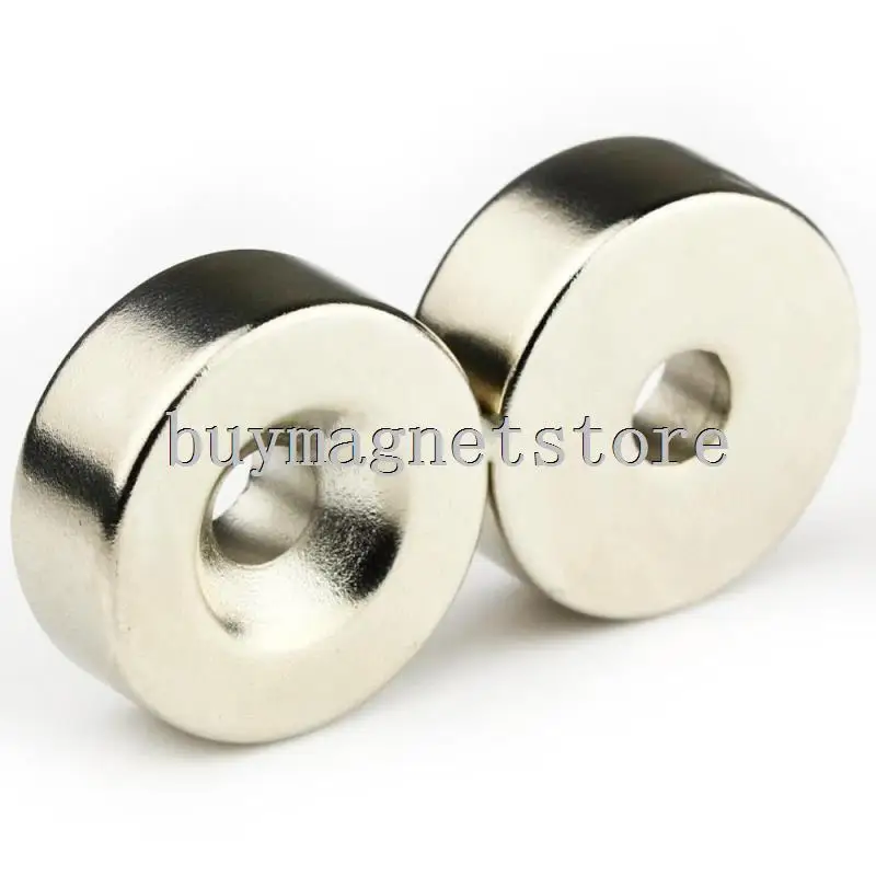 

25*10 2PCs N35 Super Strong Round Neodymium neodimio Ring Magnets 25 mm x 10 mm Hole: 5 mm Rare Earth ndfeb Neodymium