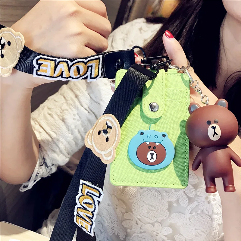 1 шт. kawaii корейский мультфильм Тоторо ID держатель для карт милые банковские кредитные карты пакеты на день рождения Рождественский подарок для девочек и мальчиков - Цвет: Style 2 Green