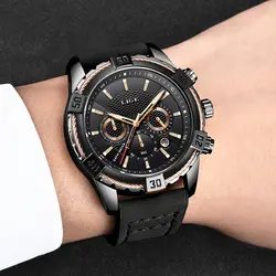 Relogio Masculino 2019 LIGE модный спортивный хронограф для Для мужчин лучший бренд роскошные часы Для мужчин Водонепроницаемый кварцевые часы