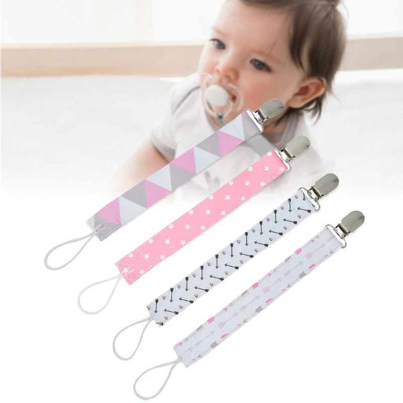 4Pcs Baby Pacifier Dummy Clip Nipple Holder Kids Pacifier Clips Soother HolderPacifier