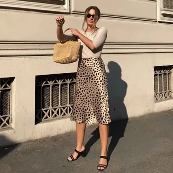 

2018 Autumn Vintage High Waist Skirt Korean Style Leopard Print Skirts Streetwear Women Punk Rock Boho Streetwear