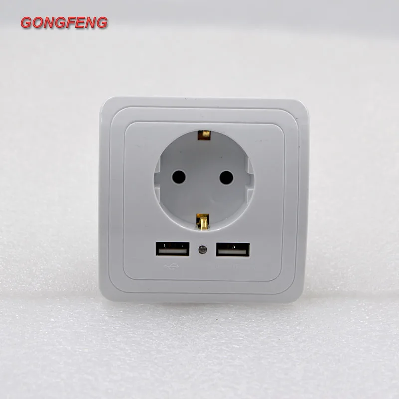 GONGFENG Новинка 86 розетка настенного типа с двойным USB стандартная Стандартная