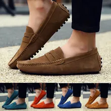 Г. Летние прогулочные туфли мужские легкие Нескользящие дышащие туфли в горошек без застежки удобная мужская обувь из замши