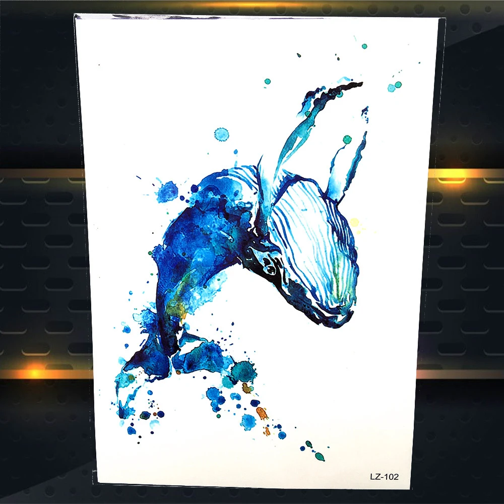 PLZ102 25 стилей, временная татуировка Blue Jay Birds, наклейки для женщин и мужчин, водная цветная переводная татуировка, акварельная поддельная флеш-татуировка, боди-арт - Цвет: PLZ102