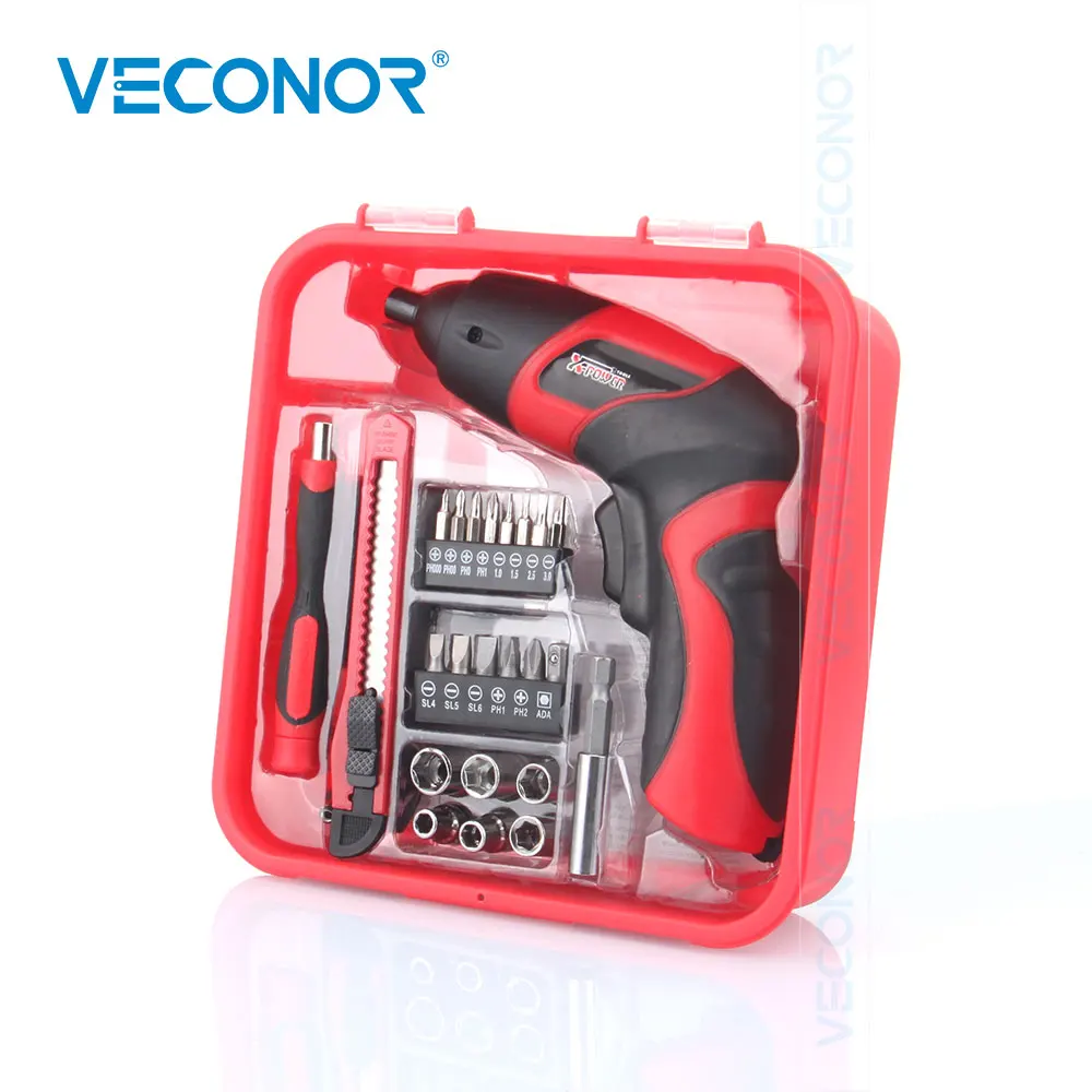 

24pcs Household 4.8V Rechargeable Lithium Battery Cordless Screwdriver Electric Drill Power Tool