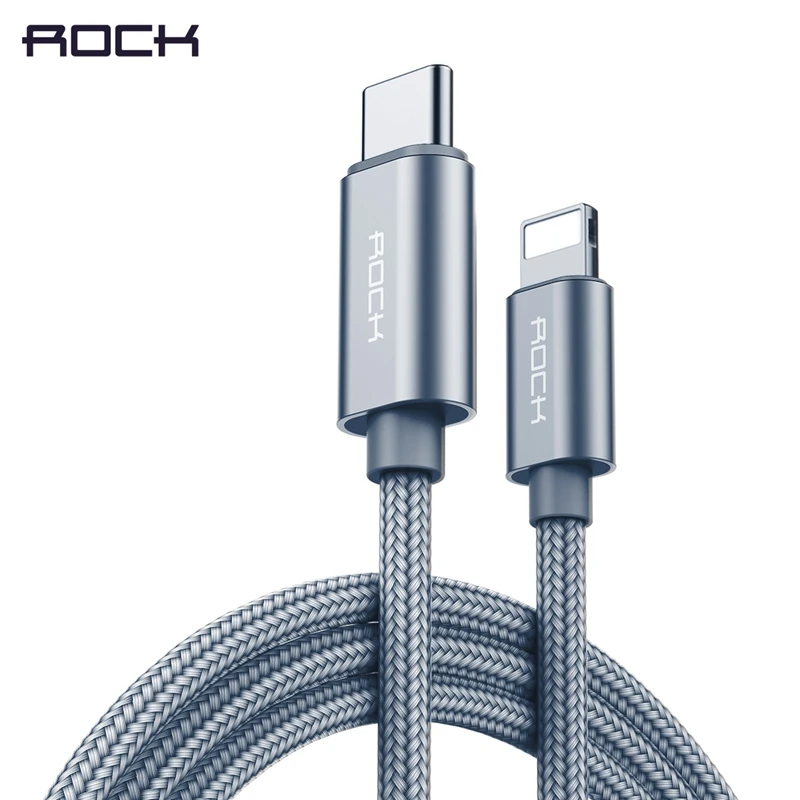 Рок Металл Тип usb C для iphone кабель USB 2 0 Apple синхронизации Дата зарядки X 8 7 plus|Кабели