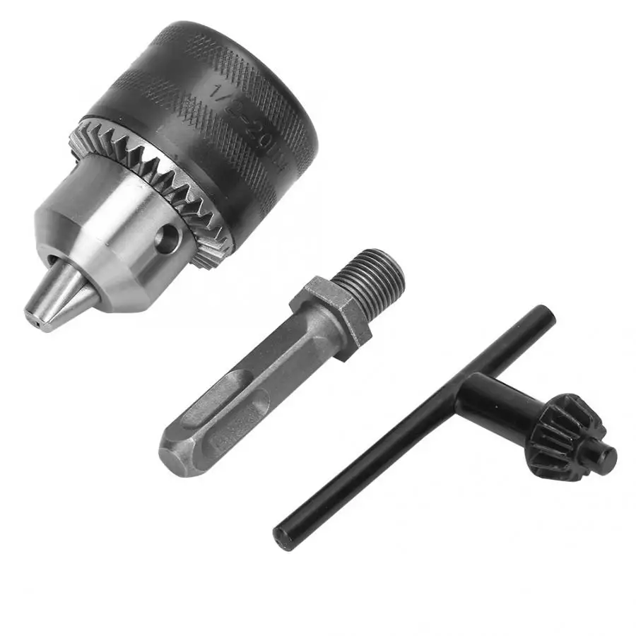 

1.5-13mm 1/2-20UNF Key Type Drill Chuck with SDS Square Shank Adapter Electric Hammer Converter with SDS Square Shank Adapter