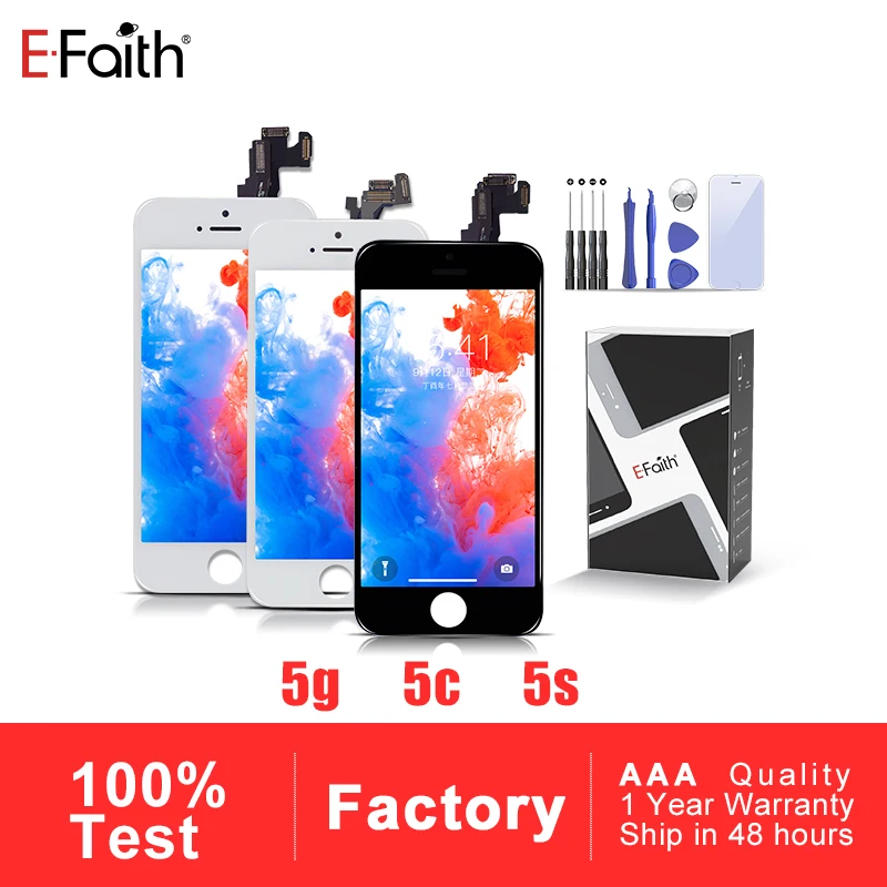 EFAITH 100% новый ЖК-дисплей или дисплей для IPhone 5 5s 5c с заменой в сборе быстрая