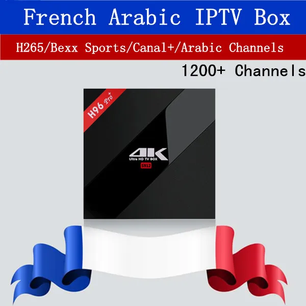 

French IPTV for H96 Pro+ Android tv box 7.1 Belgium IPTV Arabic IPTV S912 Octa Core 3G RAM 32G GB ROM smart tv box free shipping