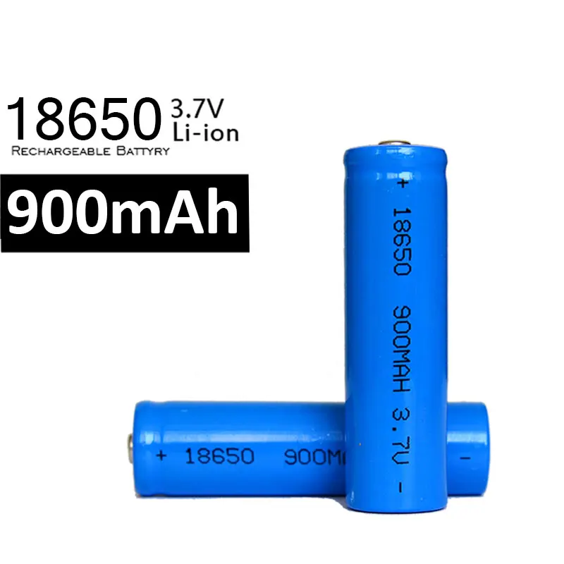 

4pcs Li-Ion Battery Rechargeable 3.7v 18650 Battery High Capacity Blue 900mah Lithium Batteries For Flashilight LED