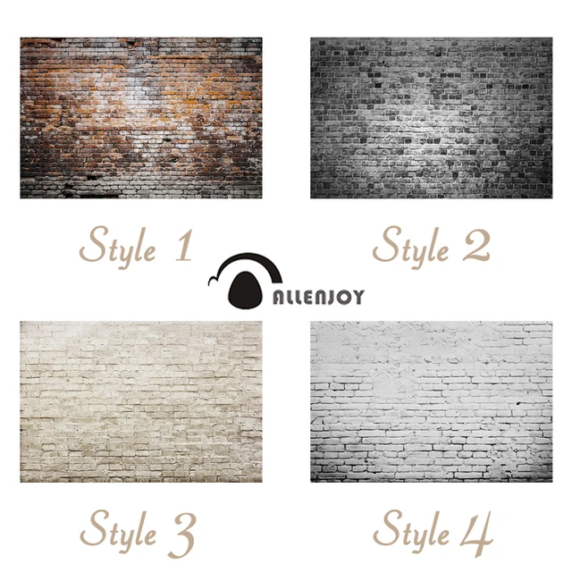 Allenjoy professional photography background retro brick wall Newborn baptism backdrop photo studio small size photocall