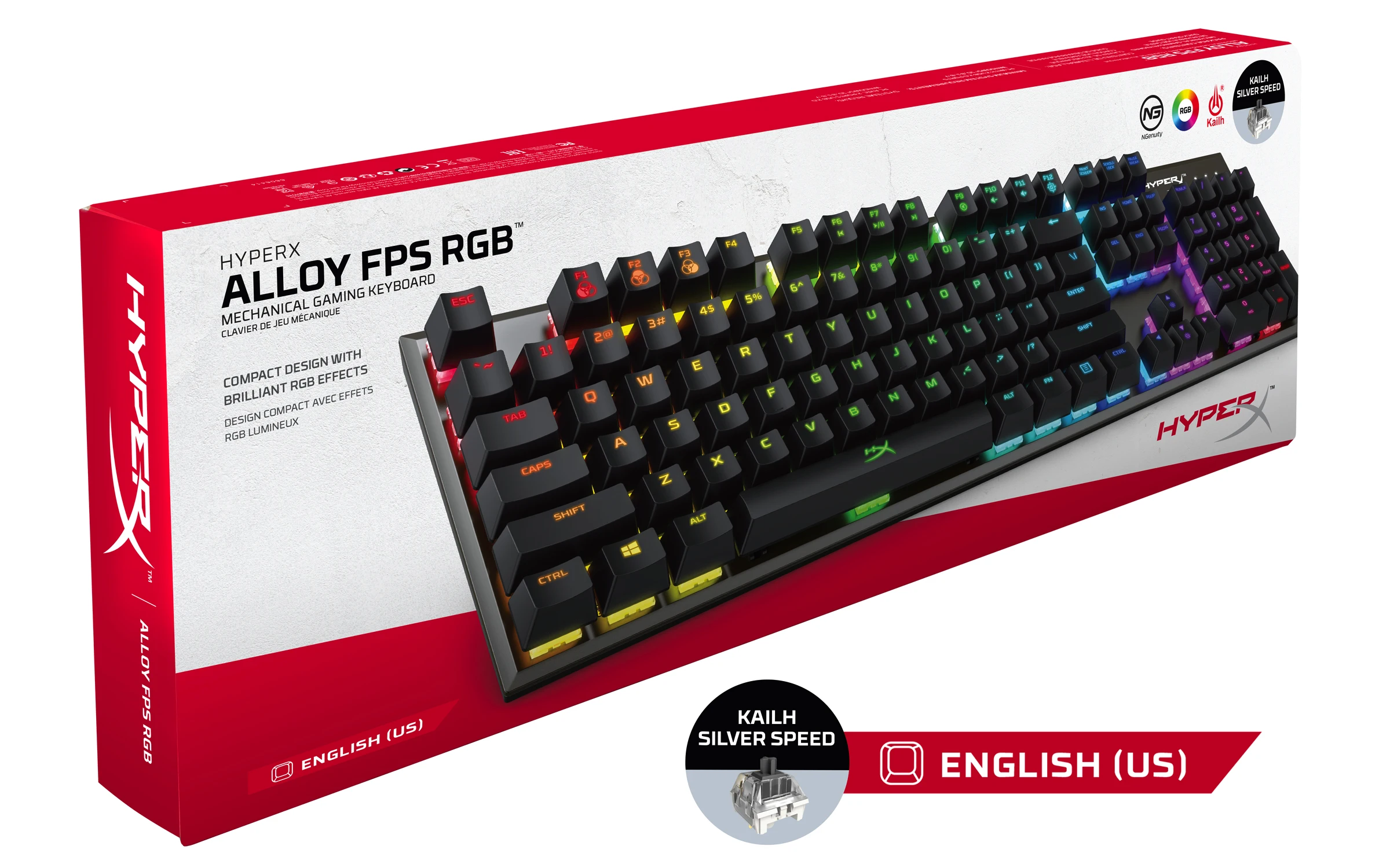 HyperX Alloy FPS RGB игровая клавиатура Kailh Silver speed keyswitches со сверхбыстрым откликом