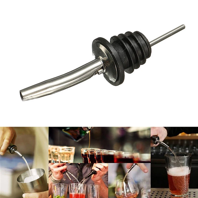 Stainless Steel Whisky Liquor Oil Wine Bottle Pourer Spout Stopper