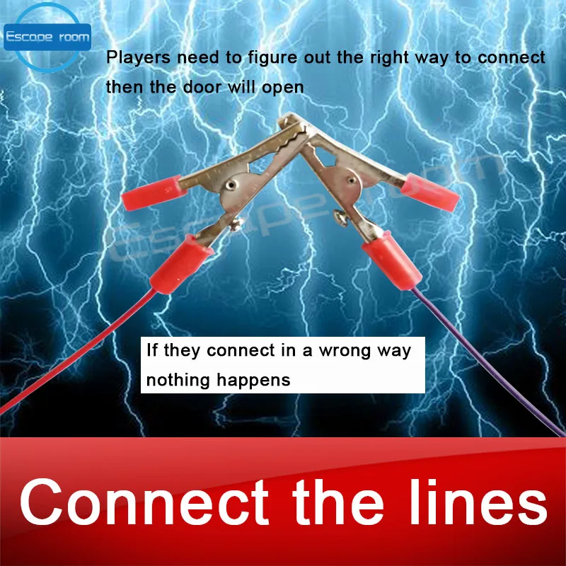 

Takagism game Real Room escape prop / connect lines to open the door eight lines line switches connect line to escape
