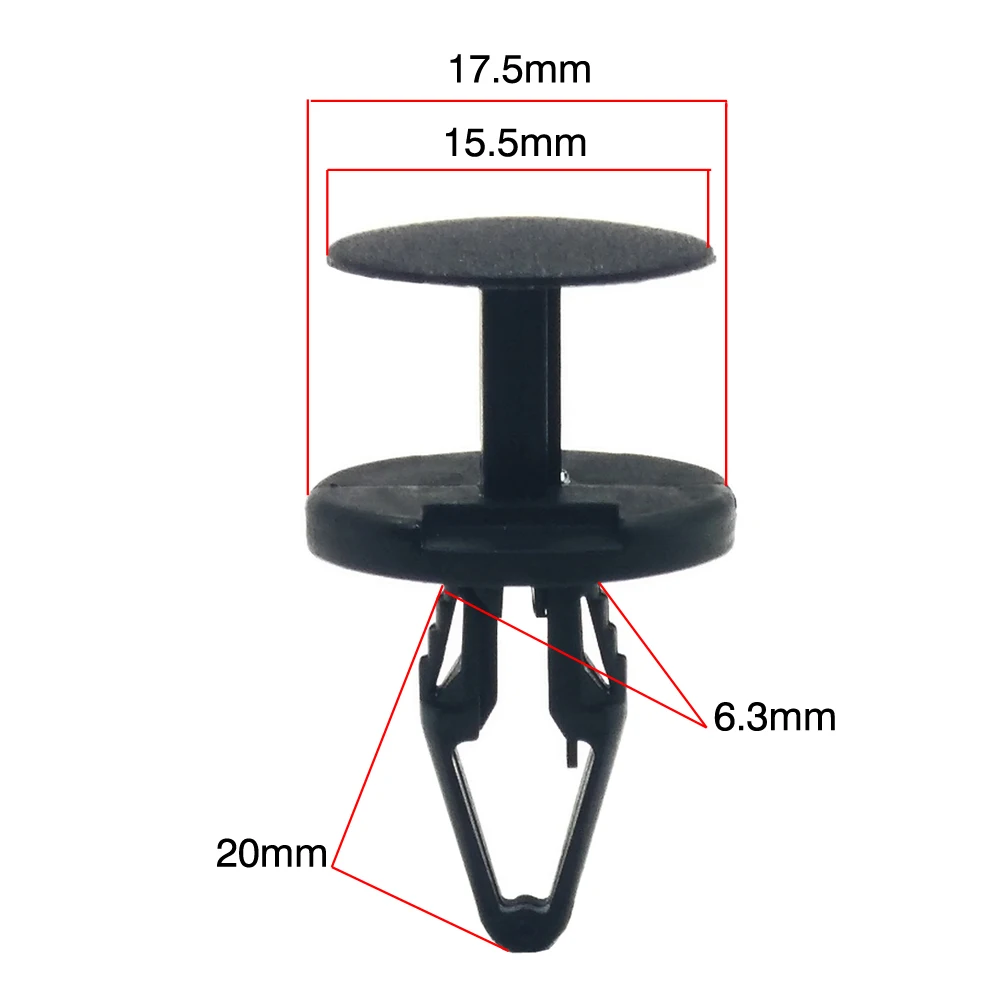 CNIKESIN 50 шт. Автомобильный Крепеж крыло черный нажимной Тип заклепки авто фиксированный зажим для ford Buick Chevrolet Универсальный внутренний зажим