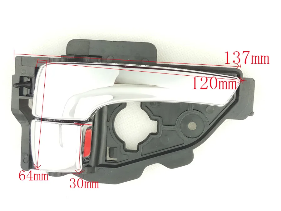 Левая/правая гальванизированная Яркая Цветная внутренняя дверная ручка для HYUNDAI IX35 TUCSON 82610-2S010 82620-2S010 высокое качество
