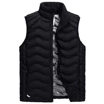 

Autumn Vest Men Lightweight Warm Windbreaker Men Vest Sleeveless Jacket Casual Stand Collar Waistcoat Male L-4XL Gilet Homme