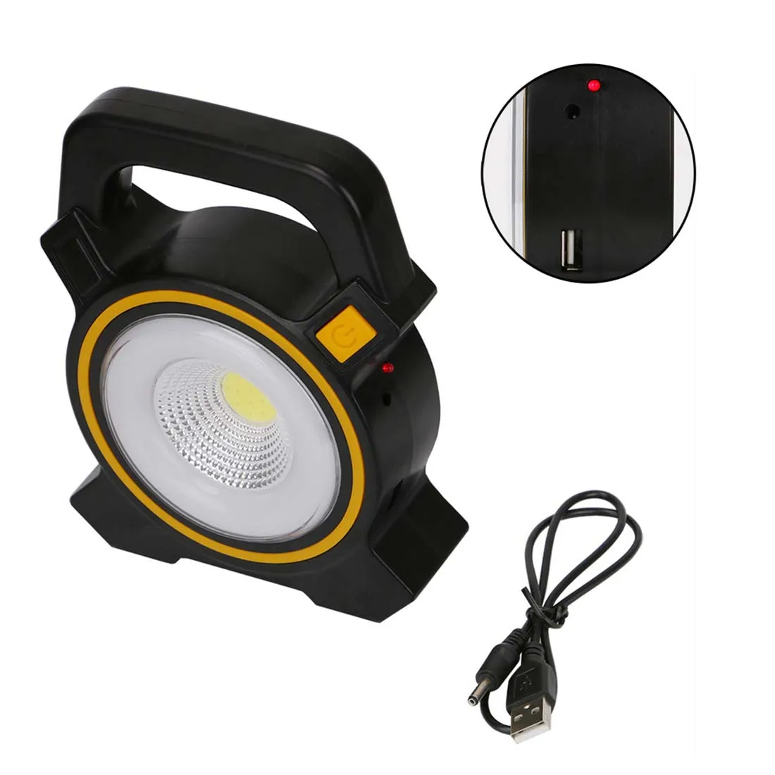 

Powerful COB LED Inspection Light USB Charging Floodlight Lantern Emergency Spotlight Hiking Tent Lamp