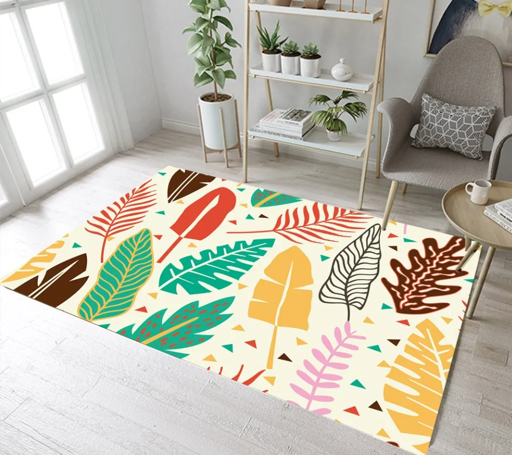 Colorful Cactus Green Plants Bath Mat Bathroom Carpet Bedroom Floor Rug Non-Slip