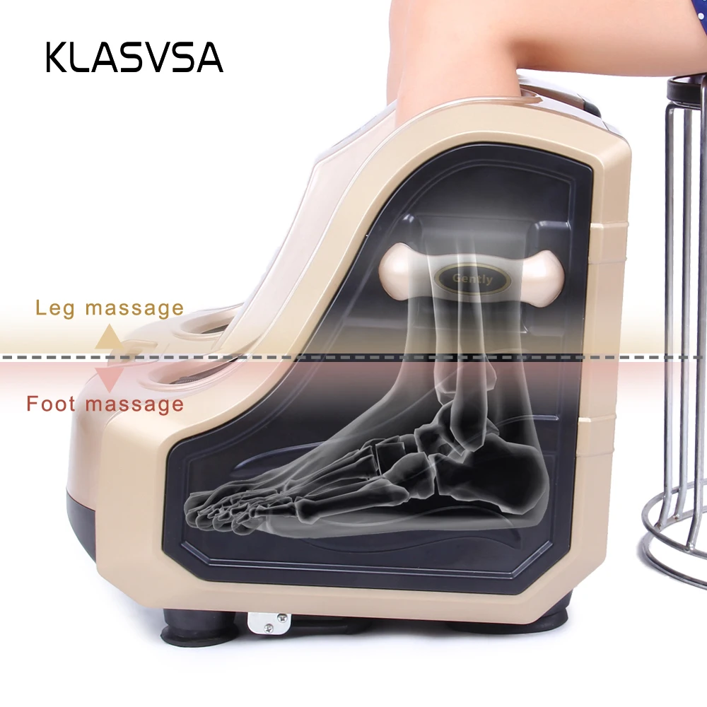 KLASVSA الساخن التدفئة الكهربائية مُدلك لرجل القدم شياتسو هزاز الأسطوانة العلاج التفكير الألم الإغاثة الرعاية الصحية الاسترخاء