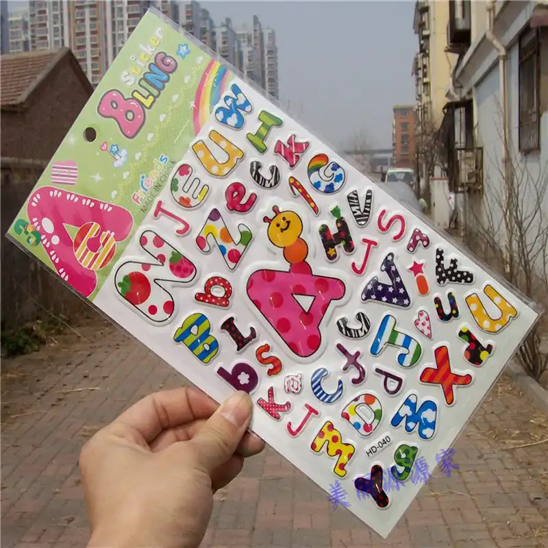 Letter Alphabet Bling Stickers 3d Bubble Stickers Scrapbooking For