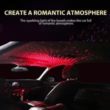 Универсальные, для салона автомобиля лампа окружающая звезда с USB светодиодный крыша звезда Галактика ночные огни проектор Авто аксессуары атмосферный свет