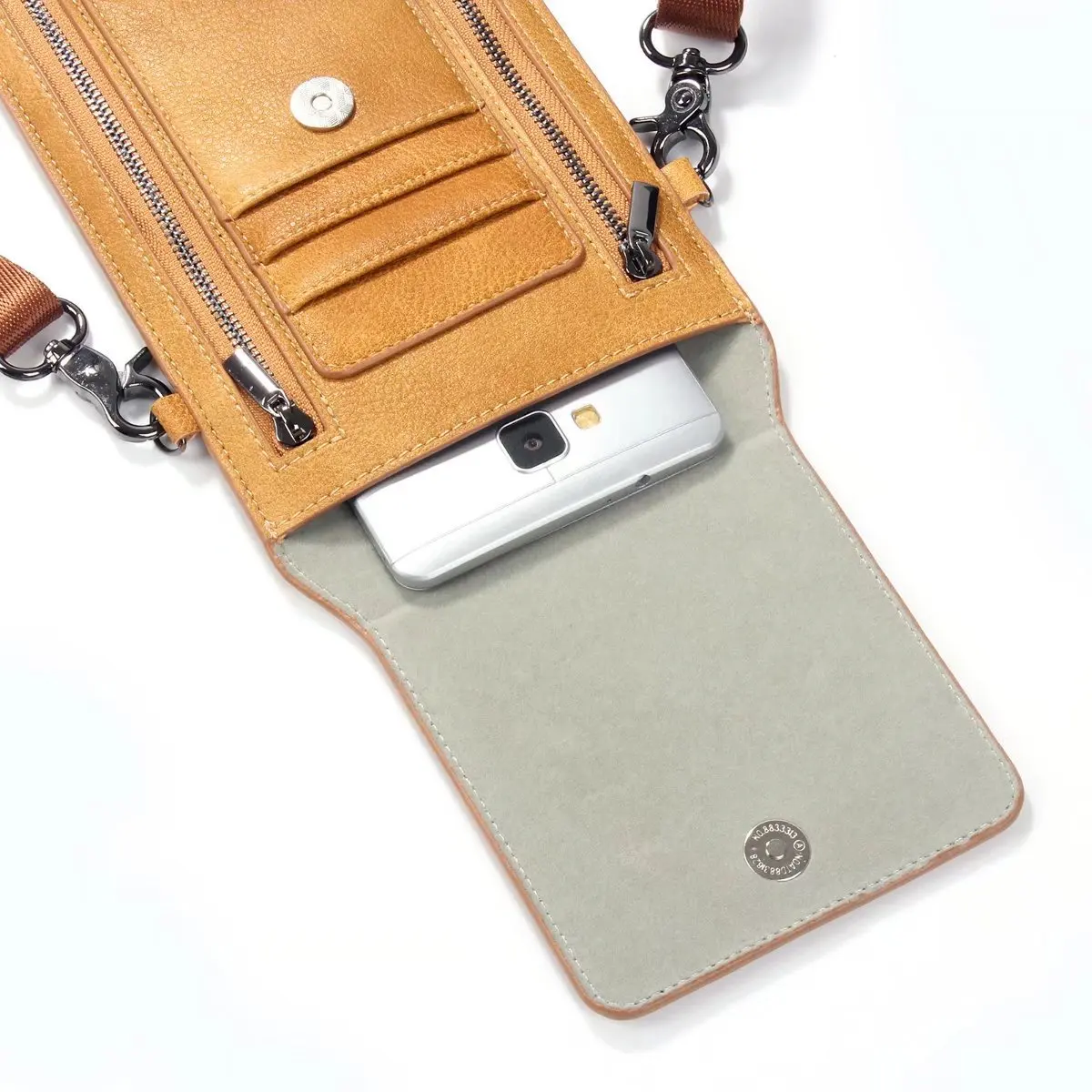 Модная женская мини-сумка из нубука с двумя молниями через плечо многофункциональная сумка для сотового телефона кошелёк с кармашком для монет