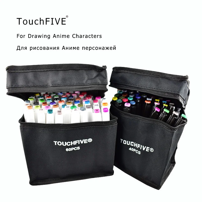 

TOUCHNEW 30/40/60/80/168 Colors Sketch Markers Pen Alcohol Based Brush Marker Set Best For Drawing Manga Animation Art supplies