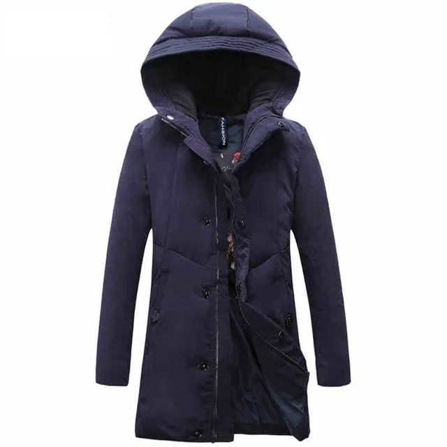 Cheap 2015 The New Men Thicken Slim Leisure Windbreaker Long section Warm Hooded coat Mianfu CMX 426