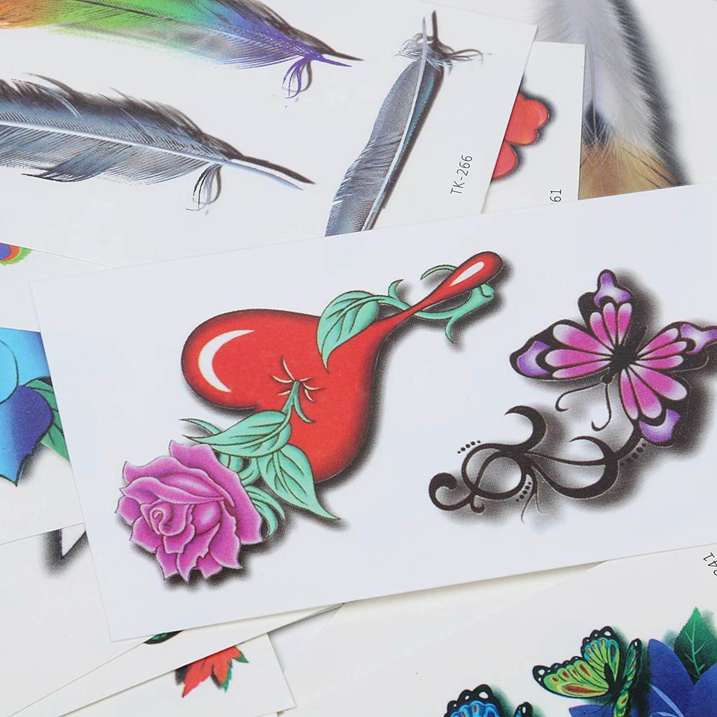 MagiDeal 30x Waterproof Cartoon Temporary Body Tattoos Stickers for Children Set H Temporary Designs Body Art Tattoos