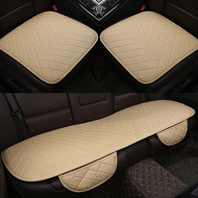 Универсальная автомобильная подушка из искусственной кожи для hyundai solaris tucson creta getz i30 i20 accent ix35, автомобильные аксессуары - Название цвета: beige