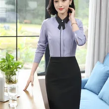 Формальные костюмы из 2 предметов с юбкой с топами и юбкой, облегающие весенне-осенние элегантные женские офисные комплекты одежды, блузки и рубашки