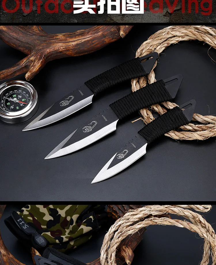 3 шт./компл. пледы Ножи тактический фиксированным лезвием Ножи карман Ножи выживания, для улицы, для охоты, кемпинга, Ножи Инструмент