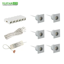 YLSTAR дизайн AC85-265V встраиваемые 6x4 W светодиодный мини-прожектор комплект свет в шкафу для утопленные потолочные светильники 2 года гарантии