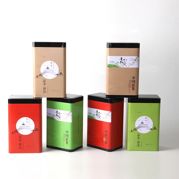 

Xin Jia Yi Packaging Metal Storage Tin Candy Tea Coffee Sugar Box Metal Tin Container For Packaging Tea With Printing