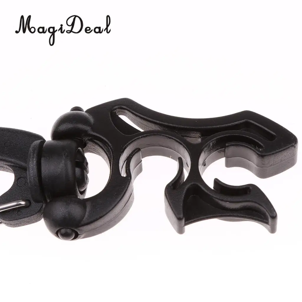 MagiDeal 2Pcs Durable Soft Silicone Dive Mouthpiece Regulator & Tie Wrap + Double Hose Holder Clip for Scuba Diving Snorkeling