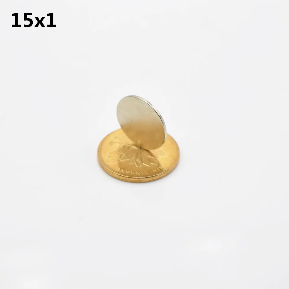 

50pcs Neodymium magnet 15x1mm gallium metal small round strong magnets 15*1 Neodimio electromagnet disc fridge magnets speaker