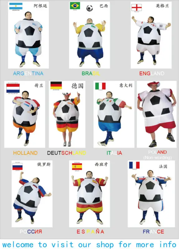 inflatable soccer football costume European Championship soccer fans