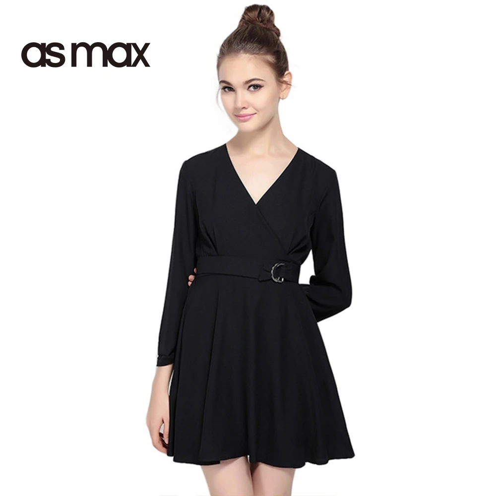 asmax font b 2017 b font New Fashion font b Dress b font Women Black font