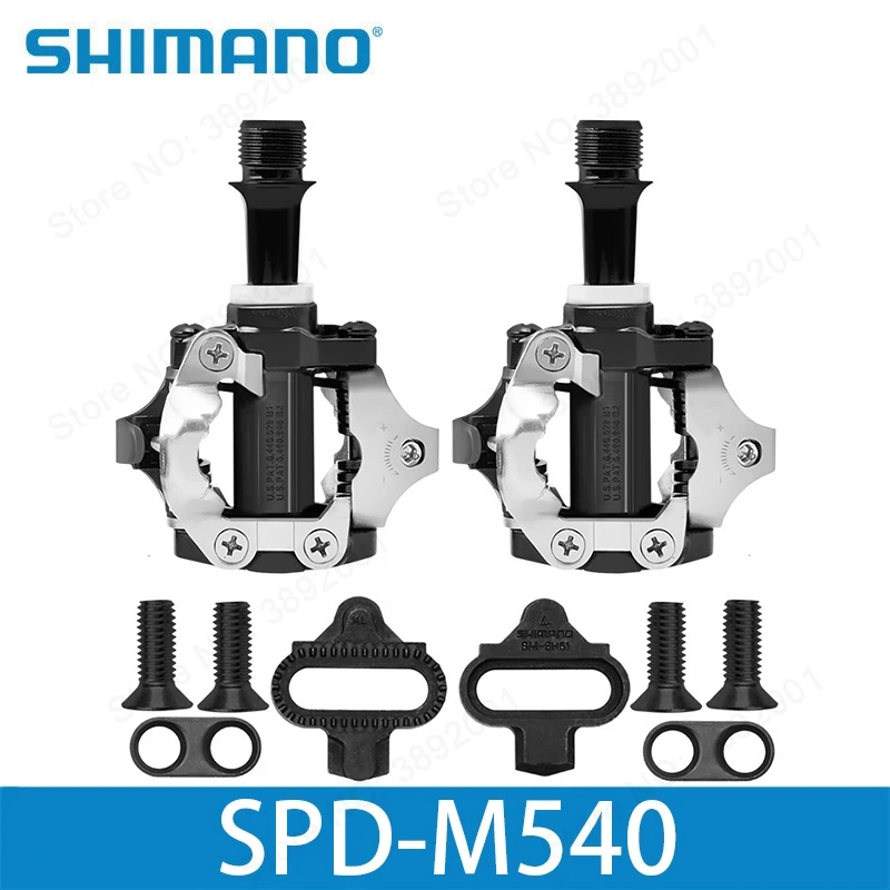 

SHIMANO PD-M540 M540 MTB SPD Pedals MTB Bike Bicycle Cycling Self-Locking Pedal Clipless SPD SM-SH51 Cleats