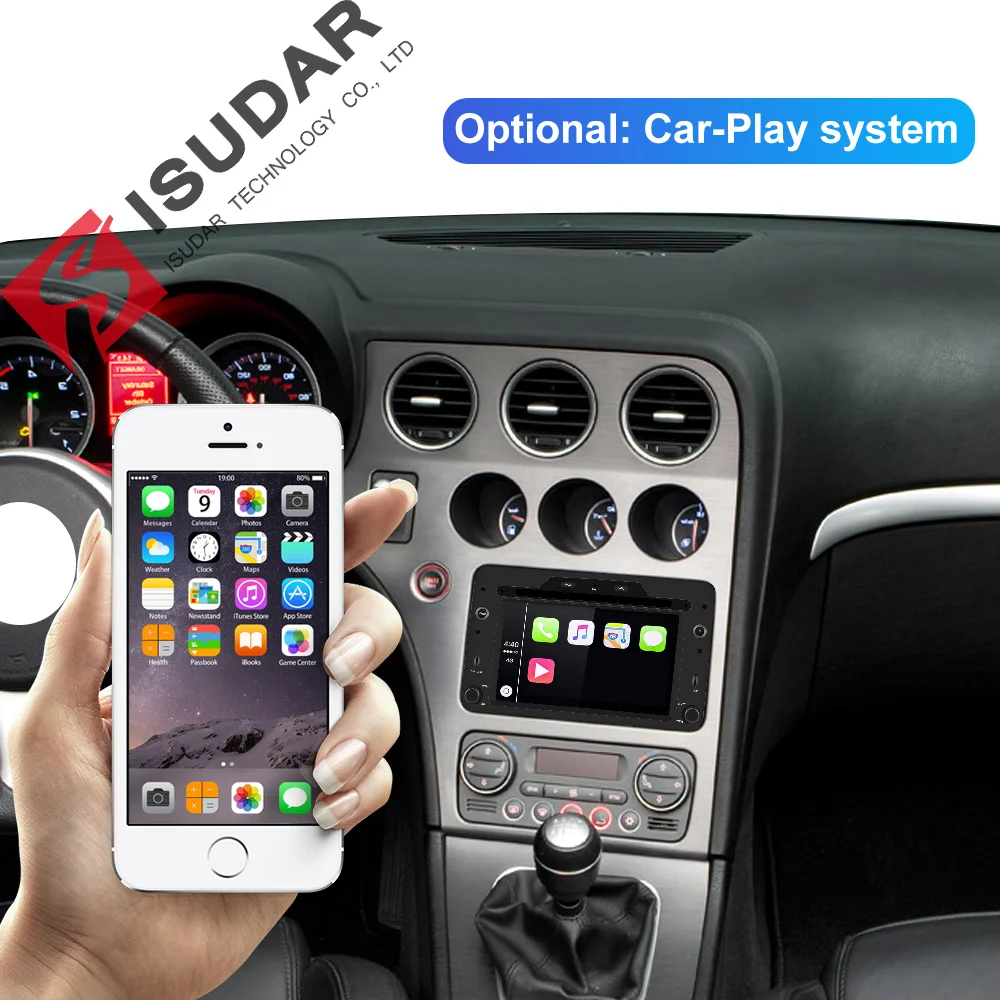 Isudar 1 Din Android 9 Авторадио для Alfa/Romeo/Spider/Brera/159 Sportwagon автомобильный мультимедийный плеер gps DVD Восьмиядерный DSP