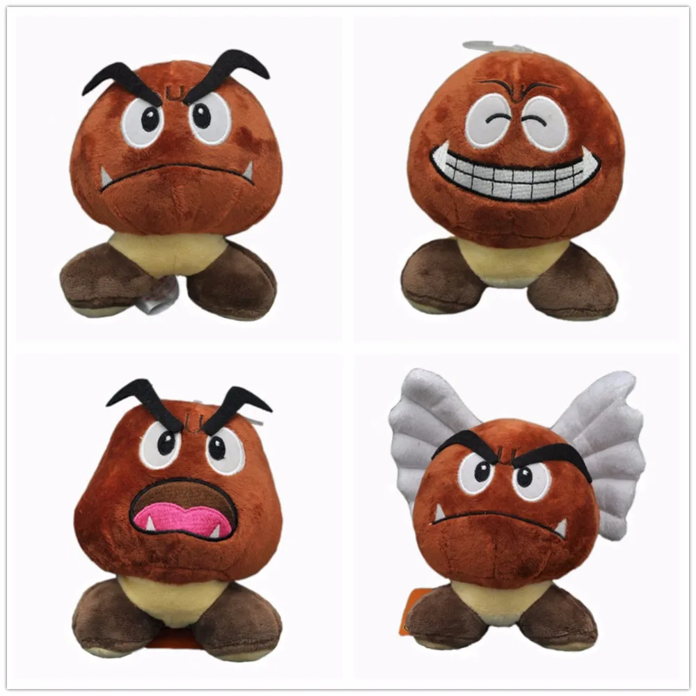 

10/Lot New 5.5" 4 Styles Super Mario Bros.Goomba Plush Doll Stuffed Toy