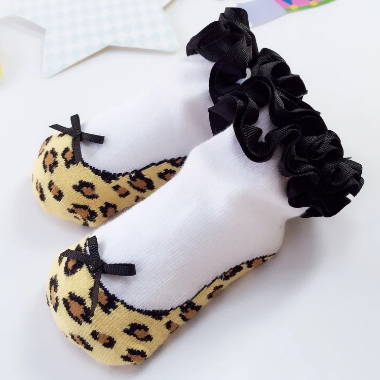 Mery/носки для младенцев, носки принцессы леопардовые кружевные носки, тапочки подарок на день рождения для новорожденных девочек, платье для девочек от 0 до 24 месяцев