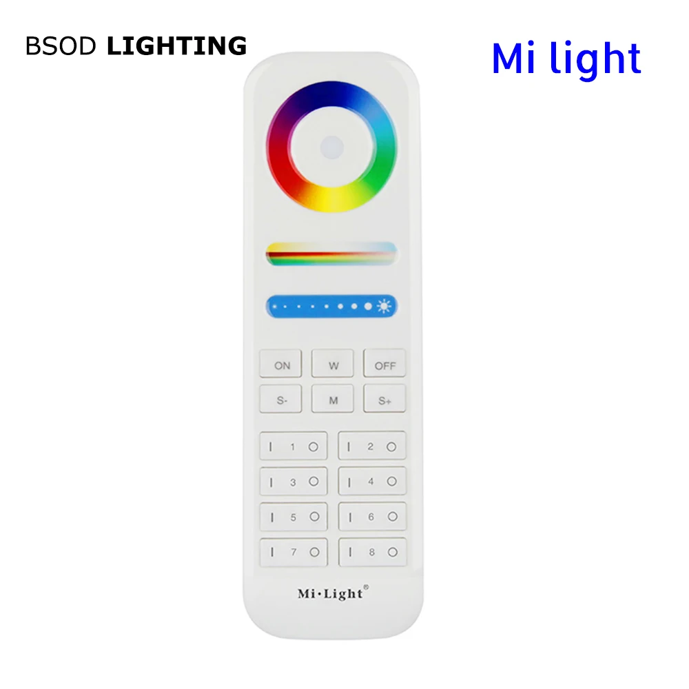 

BSOD LED Remote Controller Milight FUT089 RGB CCT 2.4GHz RF 8 zones Adjustable Colorful and Brightness Touch Screen Dimmable