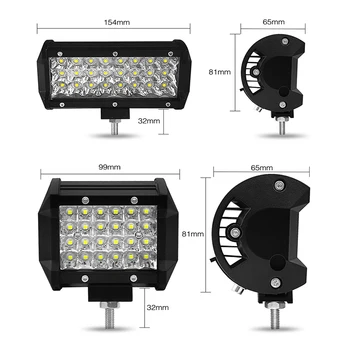 

12v 72W Car LED daylight driving fog lamp 4/7 inch 6000k Auto LED lights bar headlight work lamp motorcycle headlamp spotlights